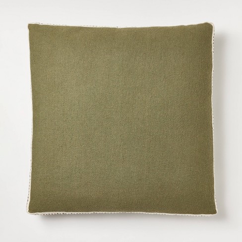 Oversized Woven Striped Square Throw Pillow Green Threshold Designed With Studio Mcgee Target