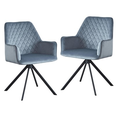 Hybition Accent Chair,Velvet Fabric Upholstered Armchair，Simple Modern Desk Chairs with Metal Legs, for Living Room Bedroom Home Office,Blue