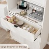 Kitchen Pantry Cabinet,70" Tall Pantry Storage Cabinet with Countertop for Dining Room - 4 of 4