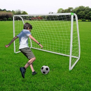 NAYSAYE 6'X4' Soccer Goal for Backyard Kids Portable Soccer Net Weather Resistance Soccer Field Equipment for Training, White, 71.65"*47.24"*31.5" - 1 of 4