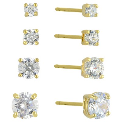 gold stud earrings