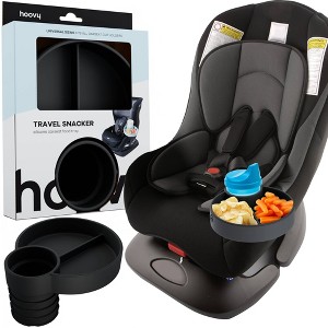 Hoovy Travel Silicone Cup Holder & Snack Tray Accessory for Car Seat, Booster Seat and Stroller - 1 of 4