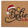 HomeRoots 17" X 29" Brown Black And Red Christmas Believe Outdoor Coir Door Mat - 4 of 4