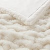 FIONECA Ruched Fur Throw 50x60" - 3 of 4