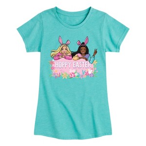 Girls' - Barbie - Easter Fitted Short Sleeve Graphic T-Shirt - 1 of 3