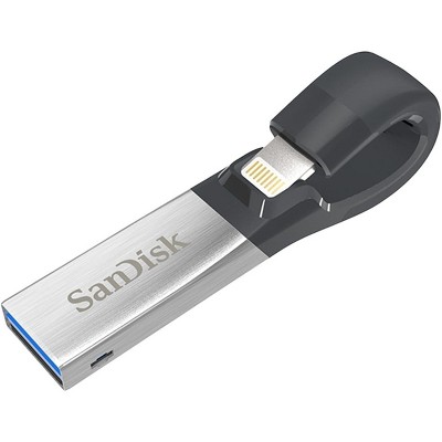 SanDisk 16 GB iXpand Flash Drive, Black/Silver (SDIX30C-016G-GN6N
