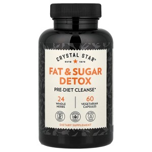 Crystal Star Fat & Sugar Detox (60 Capsules) – Herbal Diet Cleanse & Metabolism Boost Supplement to Help Release Fat & Curb Appetite - Green Tea - 1 of 4