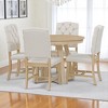 5-Piece Retro Dining Table Set with 4 Upholstered Chairs, 16" Leaf Dining Table, Solid Wood & MDF, for Small Spaces and Dining Rooms - 2 of 4