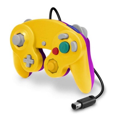 CirKa Wired Controller for GameCube® / Wii in Neon Yellow/Purple