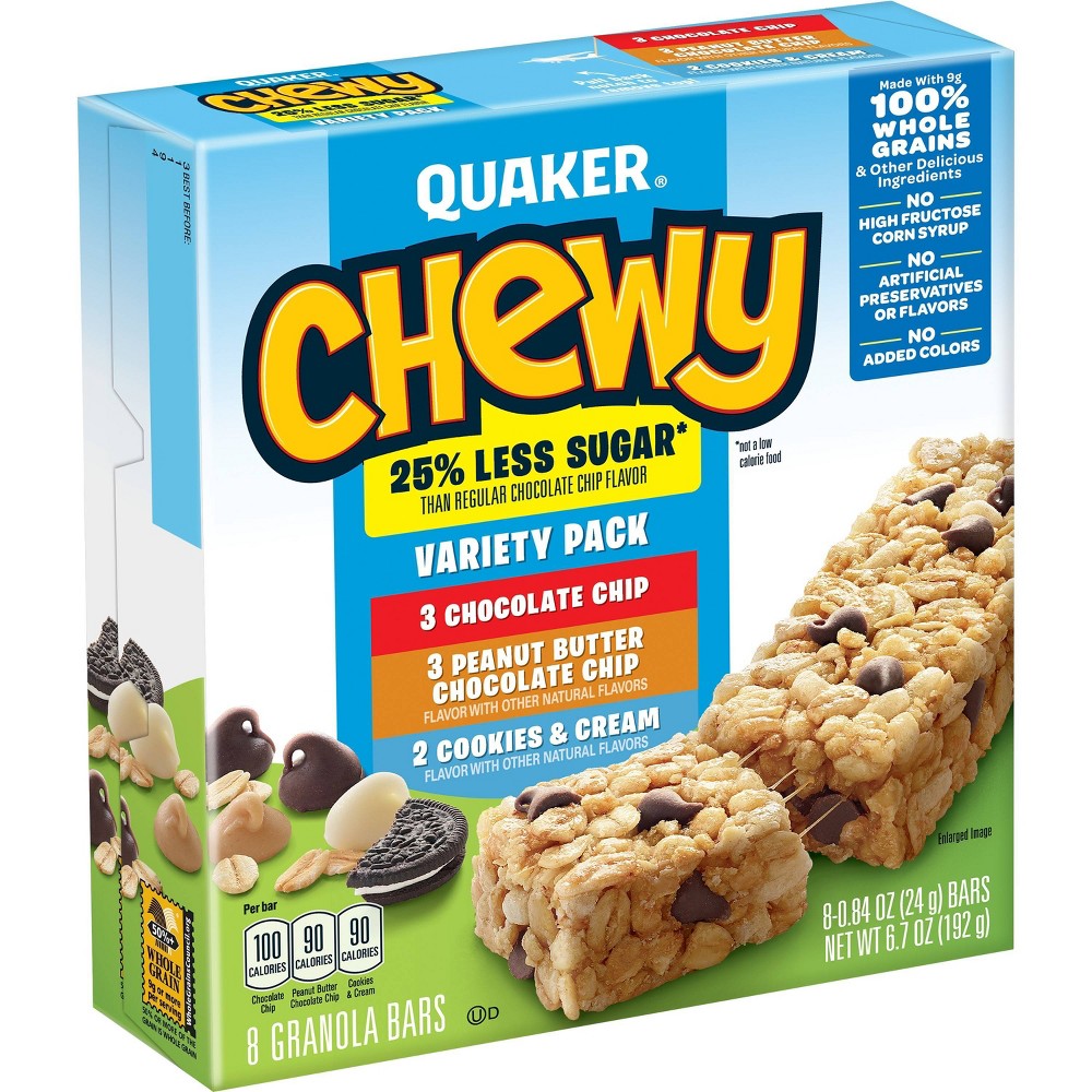 UPC 030000311943 product image for Quaker Chewy Reduced Sugar Variety Bars - 8ct/6.7oz | upcitemdb.com