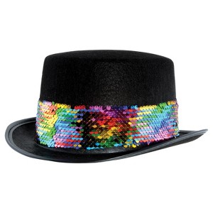 Beistle Felt Topper w/Rainbow Sequined Band, (1/Pkg) Multicolored - 1 of 1