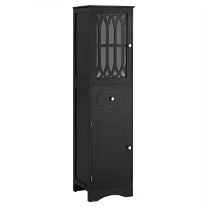 Dolonm Tall Bathroom Cabinet, Freestanding Storage Cabinet with Drawer and Doors, MDF Board, Acrylic Door, Adjustable Shelf - 1 of 4