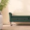 PAGED Velvet Ottoman with Storage, 67.91" Entryway Bench with Armrests, Multi-Functional Storage Bench for Bedroom, Entryway & Living Room - 2 of 4