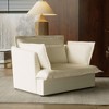 Famapy Upholstered White Single Sofa Chair Cozy Living Room Furniture with Soft Cotton-Filled Pillows - 2 of 4