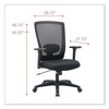 Alera Alera Envy Series Mesh High-Back Swivel/Tilt Chair, Supports Up to 250 lb, 16.88" to 21.5" Seat Height, Black - 2 of 4
