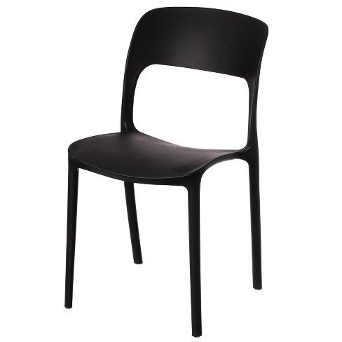 Black plastic 2024 patio chairs