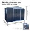 CAVINAS Outdoor Storage Shed Weatherproof Garden Shed with Sliding Door and Apex Roof - 2 of 4
