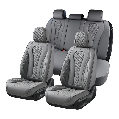 Coverado Car Seat Covers 5 Seats Front And Back Faux Leather Seat ...