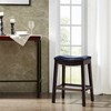 OUTSUPPLY Contemporary Saddle Counter Stool, Backless Design Stool for Kitchen Islands & Bars, Easy Assembly - 2 of 4