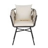 Sapphtopaz Patio Dining Set Contemporary Outdoor Dining Set with Rattan Chairs for Lawn, Balcony, Garden, Yard - 4 of 4