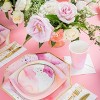 Jollity & Co. - Pretty in Pink Charger Plates - Pack of 8 Paper Plates - 2 of 2