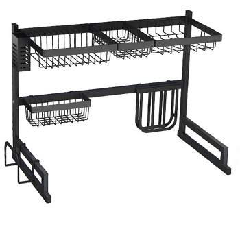 Simplehuman Compact Steel Frame Dish Rack Brushed Stainless Steel Gray :  Target