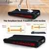 Naysaye Portable Incline Treadmill Incline Full Deck Design Shock Absorption for Home Office, Black and Gray, 38"*20.9"*6.5" - 4 of 4