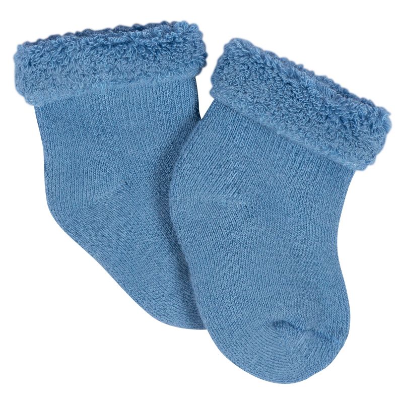 Gerber Baby Boys' 12-Pack Terry Wiggle Proof® Socks Space, 3 of 10