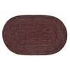 30" x 50" Chenille Tweed Collection Burgundy & Mauve Reversible Indoor Area Utility Oval Rug - Better Trends - 2 of 4