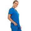 MediChic Women's Ruth 3-Pocket Multi Stitch V-Neck Scrub Top - 3 of 4