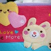LunaLulink [Rabbit & Heart] Embroidered Applique Fabric Art Tissue Box Cover Holder (8.7*4.5*4.5) - 3 of 3