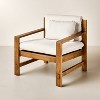 Wood Frame Upholstered Arm Chair - Hearth & Hand™ with Magnolia Furniture - 2 of 4