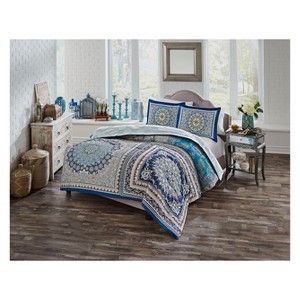 Blue Surya Reversible Comforter Set (Twin XL) 2pc - Boho Boutique, Size: TWIN EXTRA LONG