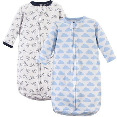 Hudson Baby Infant Boy Cotton Long-Sleeve Wearable Sleeping Bag, Sack, Blanket, Paper Airplane