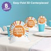 Big Dot of Happiness 3D Here Comes the Son Centerpiece Table Decorations, Freestanding Boy Boho Baby Shower Decor, Retro Party Centerpieces - 8 Count - 2 of 4