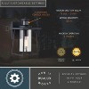 VAXCEL Ridge 6.5-in. W 1 Light Aluminum Black Motion Sensor Dusk to Dawn Outdoor Wall Lantern Clear Glass - 4 of 4