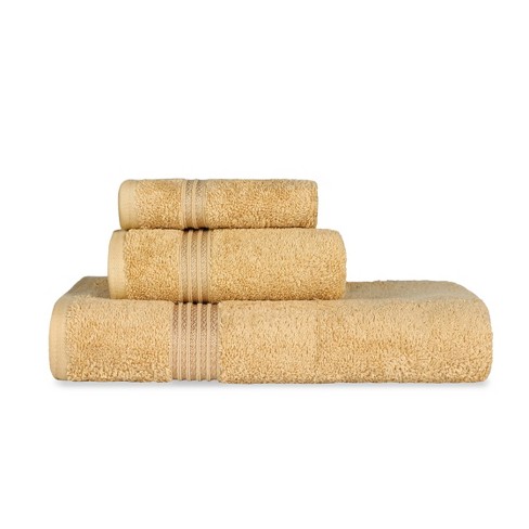 Premium Cotton Heavyweight Plush Highly absorbent Luxury 3 Pices Towel Set Gold Blue Nile Mills Target