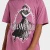 Girls' Wednesday Addams Oversized Short Sleeve Graphic T-Shirt - Maroon - 2 of 4
