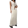 Women's Contrast Trim Ribbed Knit Midi Skirt - Illa Illa L - 2 of 4