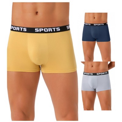 INSPIRE CHIC Men's 3 Pack Short Leg Stretch Underwear Boxer Briefs