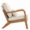 Karl Home Mid Century Solid Wood Accent Chair Upholstered Armchair with an Extra Pillow - 3 of 4