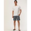 Lars Amadeus Men's Solid Beach Shorts Drawstring Surfing Mesh Lining Swimwear Board Shorts - image 3 of 4