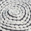 Sapphtopaz Two-Tone Ottoman with Waterproof Fabric Upholstered Cylindrical Foot Stool with Handcrafted Tufting Pouf for Living Room,Bedroom - 3 of 4