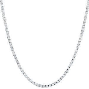 Pompeii3 10Ct TW Lab Created Diamond Tennis Necklace 14K White Gold 16" - 1 of 4