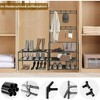 DOMETOUR Shoe Rack with Coat Rack 5 Tier Shoe Stand Orqanizer for Bedroom Dorm, Black - 4 of 4
