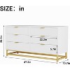 6-Drawer Dresser, Modern Wooden Bedroom Chest of Drawers With Storage Drawers, Farmhouse Style TV Stand for Living Room, Bedroom, Hallway - 2 of 4