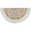Northlight 48" White and Gold Snowflake Christmas Tree Skirt - 3 of 4