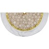 Northlight 48" White and Gold Snowflake Christmas Tree Skirt - image 3 of 4