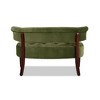 Kumasinova Mid-Century Modern Velvet Upholstered Ottoman Bench, Entryway Bench/Bed Bench, Recessed Arms & Split Back, Roll Arm Tufted Bench Settee - 4 of 4