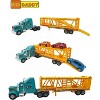 Big Daddy Heavy Duty Tractor Trailer Race Car Transport Toy Truck with 3 Cars - 4 of 4